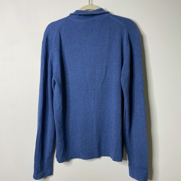 Toscano Blue 1/2 Zip Sweater Wool Blend Large - Picture 5 of 5